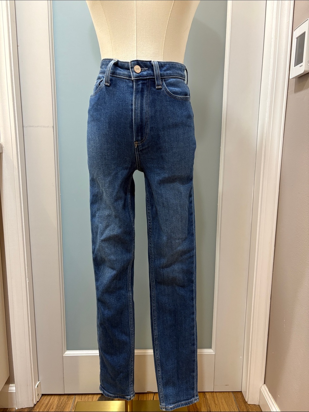 PAIGE Skinny Jeans in Classic Blue Denim